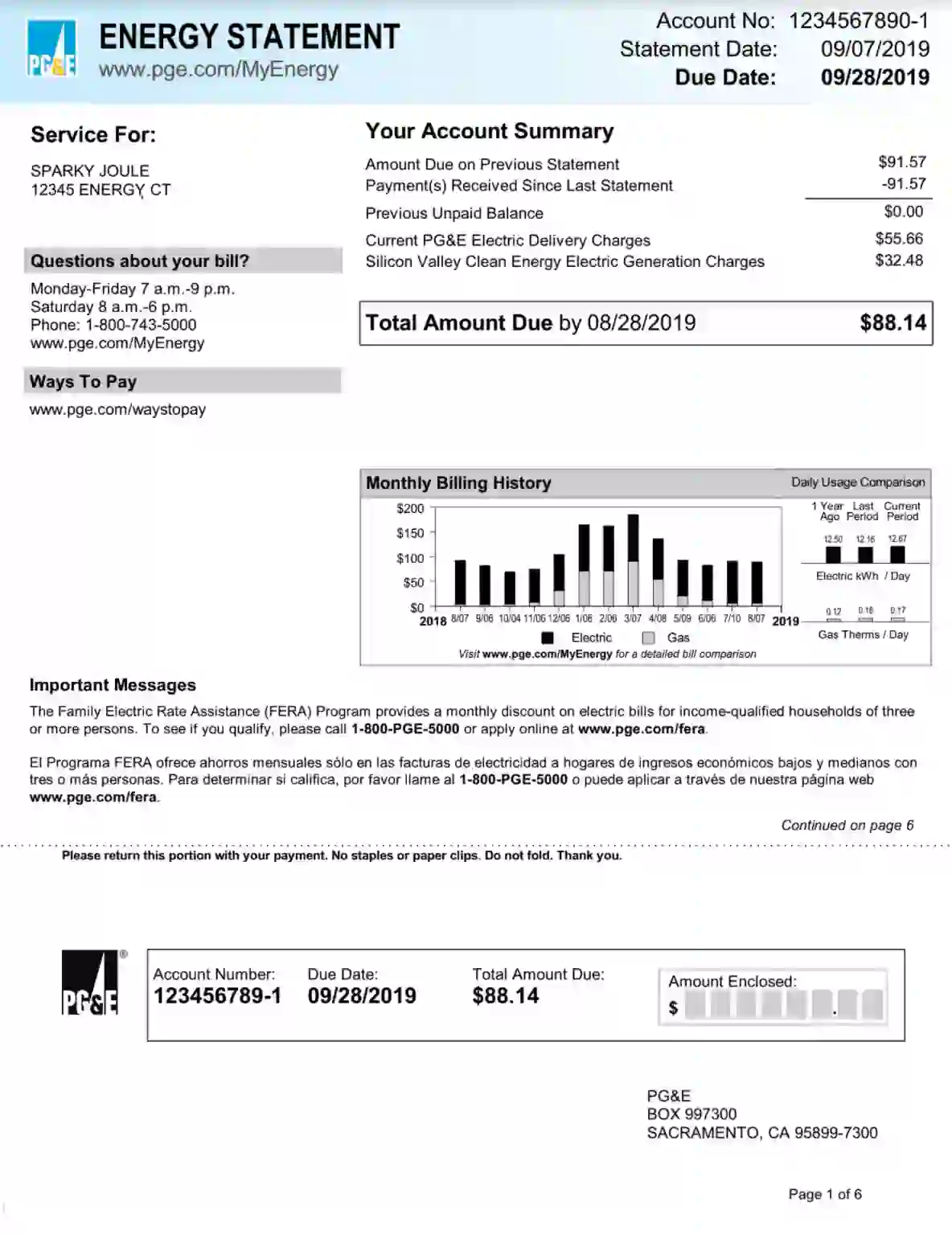 Utility Bill Template ≡ Fill Out Printable PDF Forms Online Utility